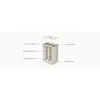 Tota - Trio 90-liter Laundry Hamper Separation Basket with lid, 3 Removable Washing Bags with Handles- Ecru 6