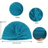 Turban Hats Solid Color Elastic Head Wraps Ramadan Beanies Chemo Cap Headscarf For Women 3