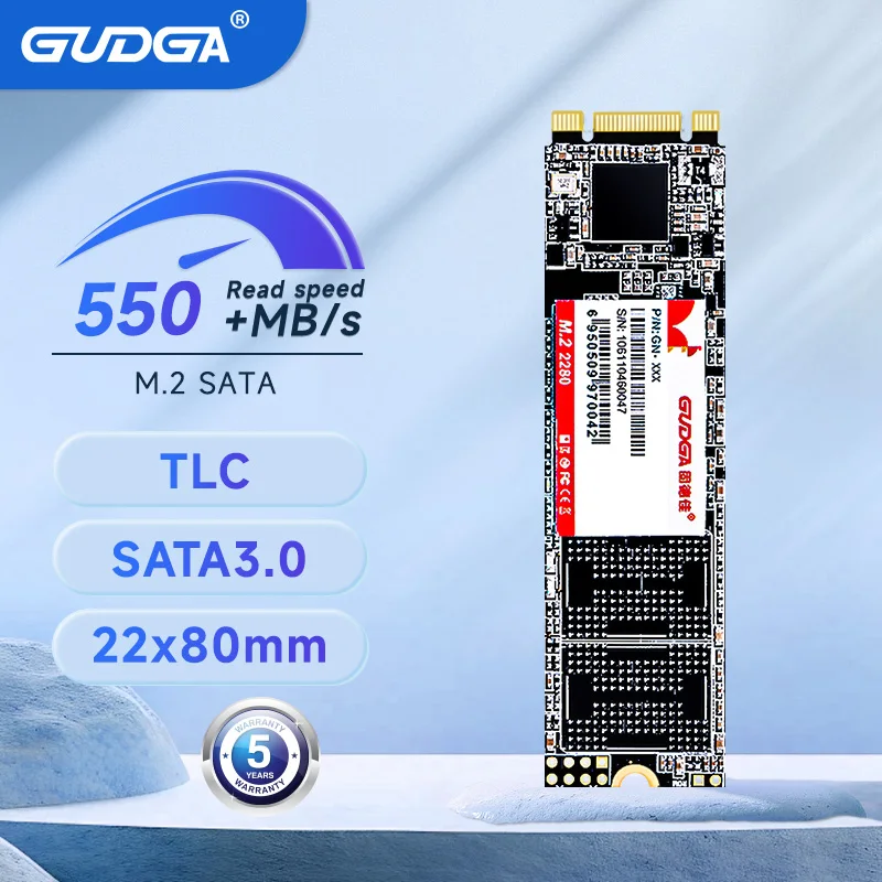 SSD-накопитель GUDGA M.2 NGFF, SATA, 1 ТБ, 128 ГБ, 256 ГБ, 512 ГБ, 2280 ГБ