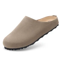 Gacimy Women's Fashion Clogs Slippers New Suede Flat Mules Comfort Soft Bottom Slip On Beach Shoes Retro Lady House Clogs Sandal - Image 2
