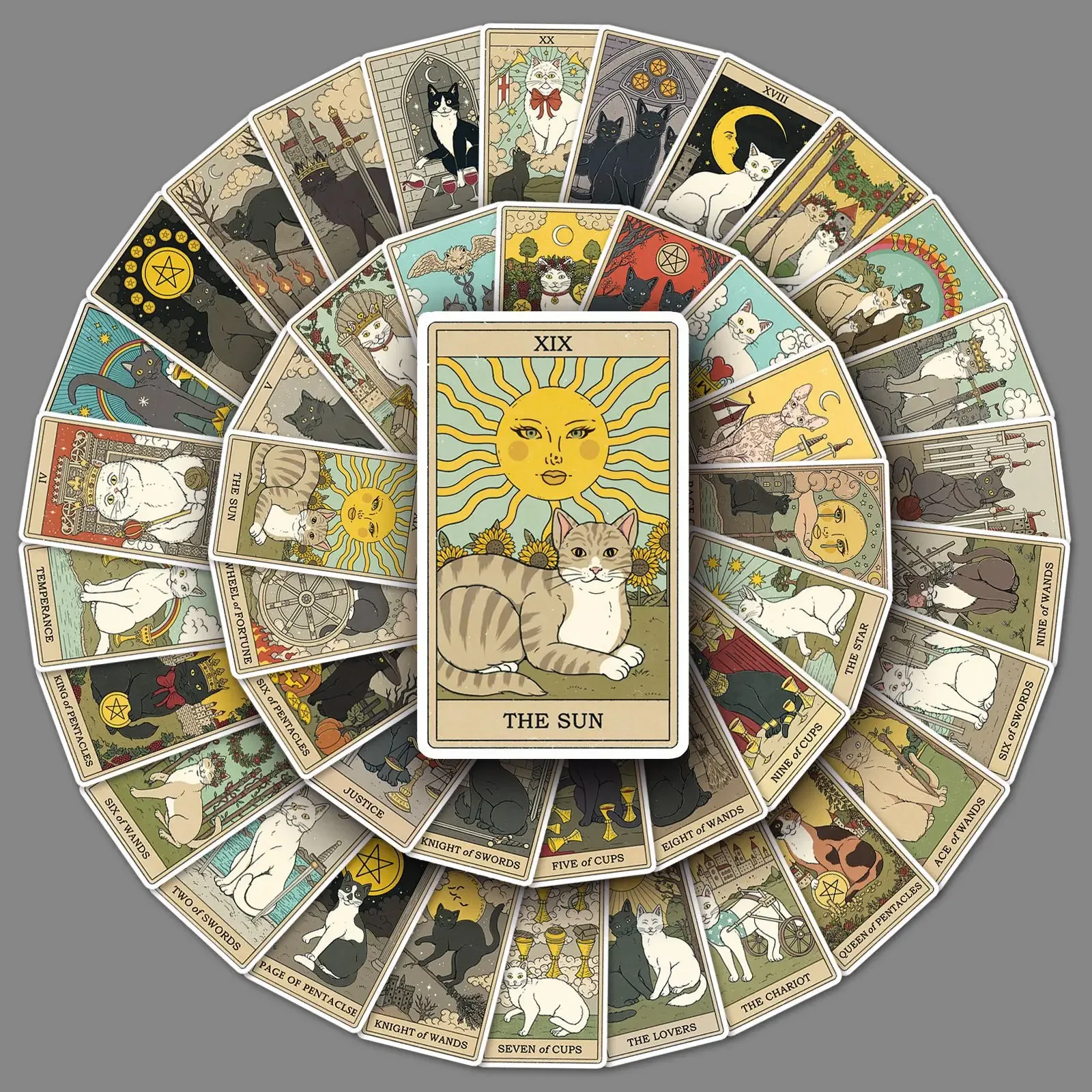 

10/20/50/78 шт., стикеры в виде кота