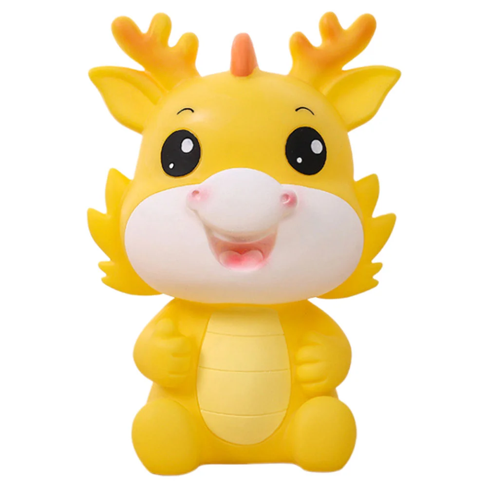 

Cartoon Dragon Piggy Bank Tabletop Dragon Figurine Shatter-Proof Money Pot Decorative Coin Jar New Year Cartoon Piggy Ban Gift K