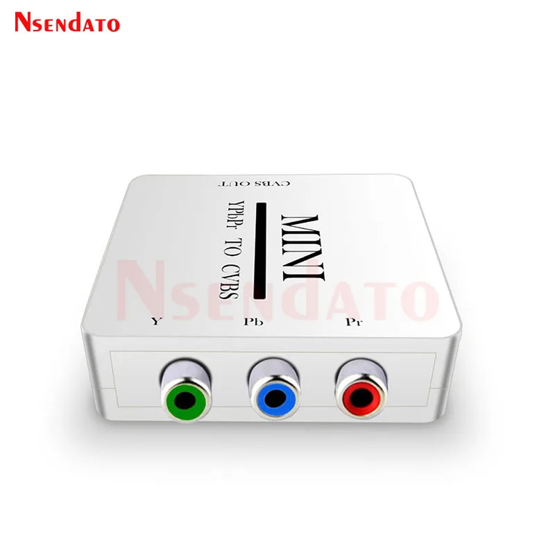 1080P Mini YPbPr TO CVBS Video Audio Converter Component YPbPr to AV Adapter Support PAL/NTSC For TV Projector Monitor