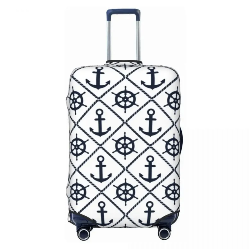 

Custom Anchor And Wheel Luggage Cover Fashion Nautical Sailing Sailor Lover Suitcase Protector Covers Suit For 18-32 inch