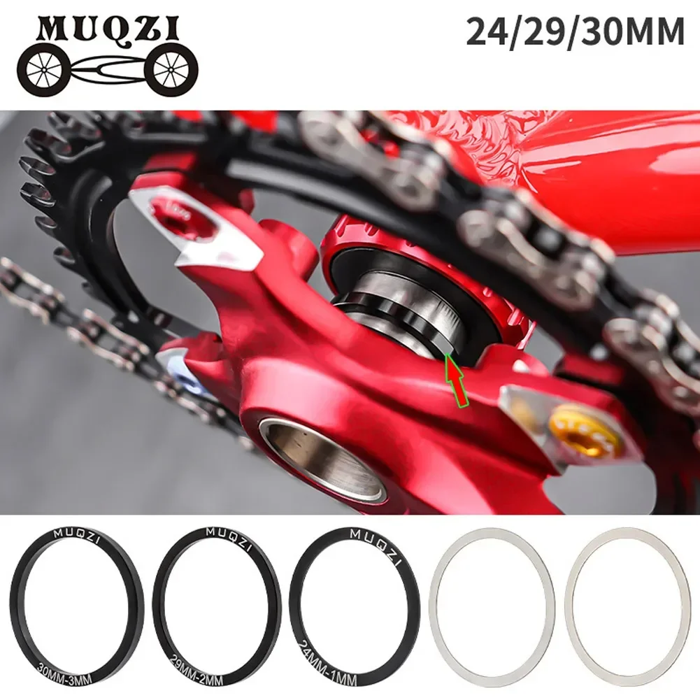 Bicycle bottom bracket washer Bike Gasket Bottom Bracket Washer 30mm Crankset Shim Stainless Steel Washer 24mm 29mm For BB86/91/92/BB30/PF30