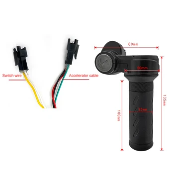 Electric Bike Scooter Twist Throttle Grip Universal Voltage E-Bike Throttle Grip Scooter Handle Vehicle Speed Regulating Handle 5