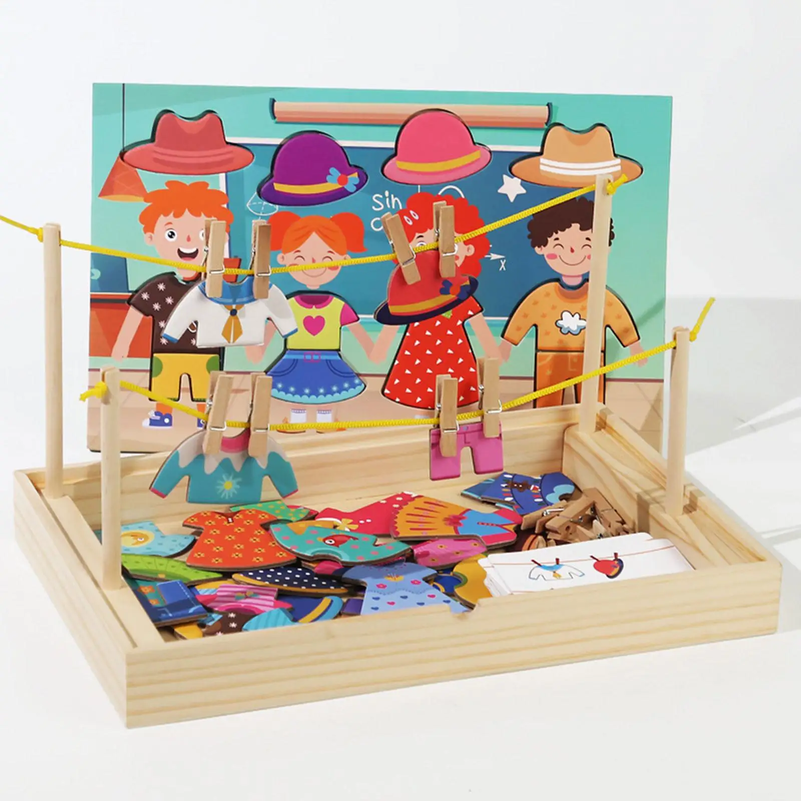 

Wooden Dress up Puzzles Wooden Jigsaw Puzzle Learning Activities Preschool Montessori Toy Matching Game for 3 4 5 Years Old
