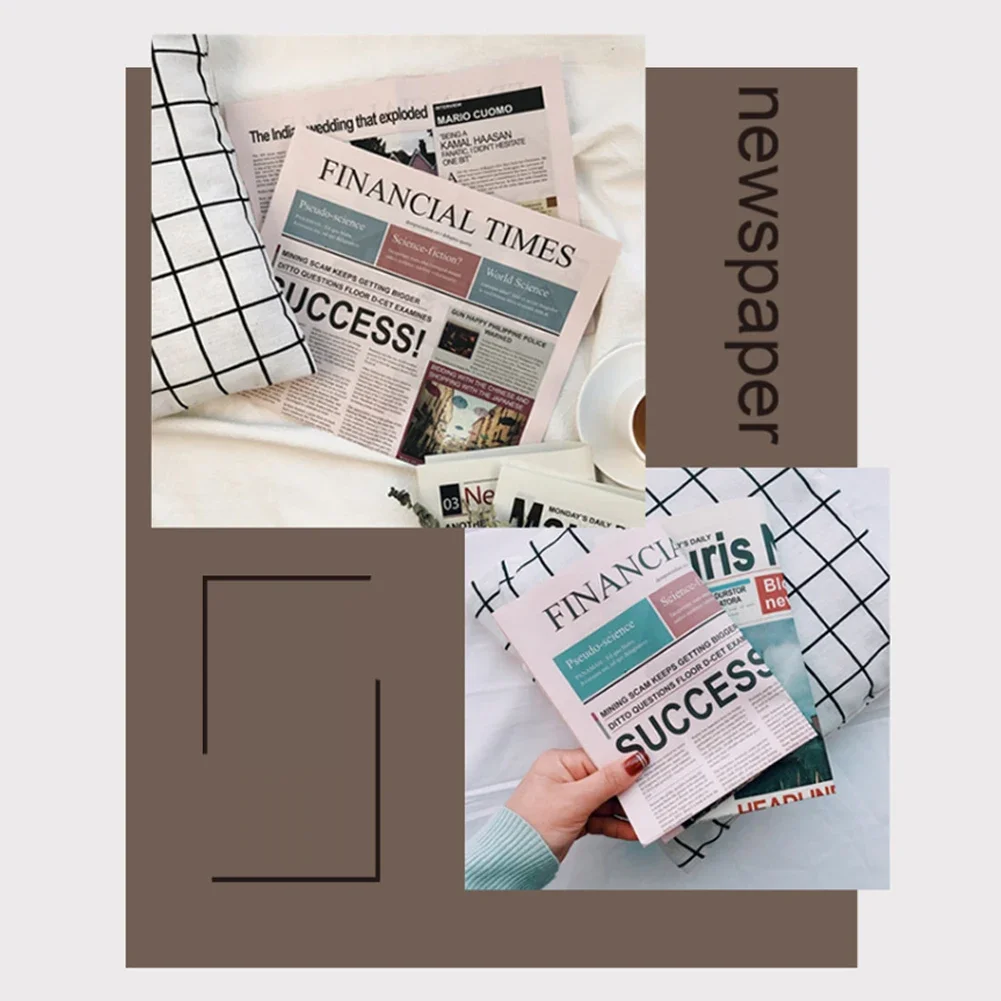 Nostalgic English newspaper vintage style photography background props cosmetic baking food shooting decoration items photo backdrop photo wallpaper photography auxiliary props
