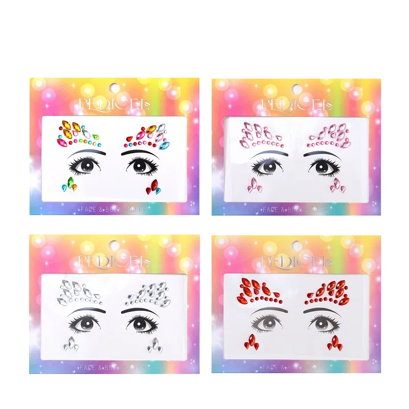 New 3D Rhinestone Face Sticker for Children Face Gems Jewels Stickers Kids  Festival Makeup Crystals Bright Stickers for The Face - AliExpress