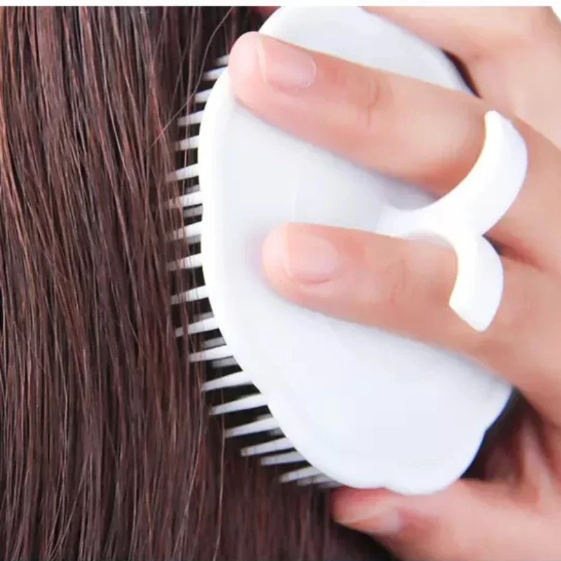 Shower Brush Black Hair Comb Scalp Massagers Round Comb Women Men Hair Scalp Shower Wash Clean Hair Tool 5
