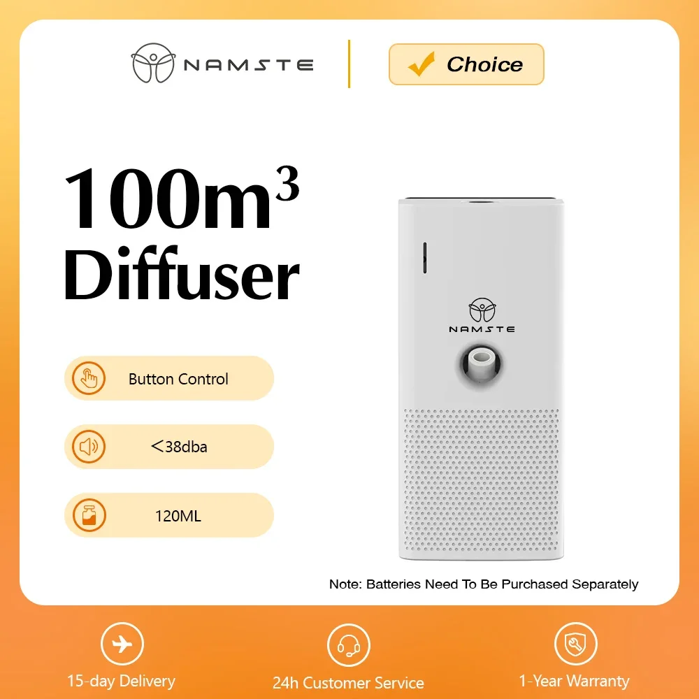 

Аккумуляторный аромадиффузор Namste, освежитель воздуха для комнаты, 100 м ³, ароматизатор для небольших помещений, таких как унитазы и Лифты