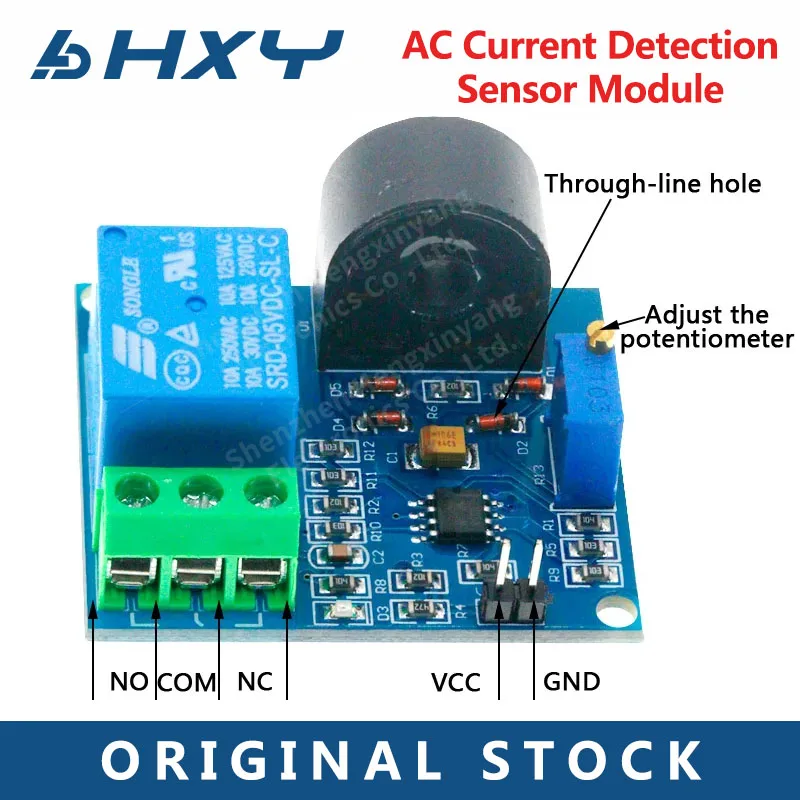 5V 12V 24V 0-5A AC Current Detection Sensor Module 5A Switch Output Sensor Module I3694613644