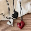 52138-c7f9cc.jpg LATS Red Heart Pendant Necklace Vintage 80s Aesthetic Love Inspired Choker New Fashion Romantic Heart Necklace for Women