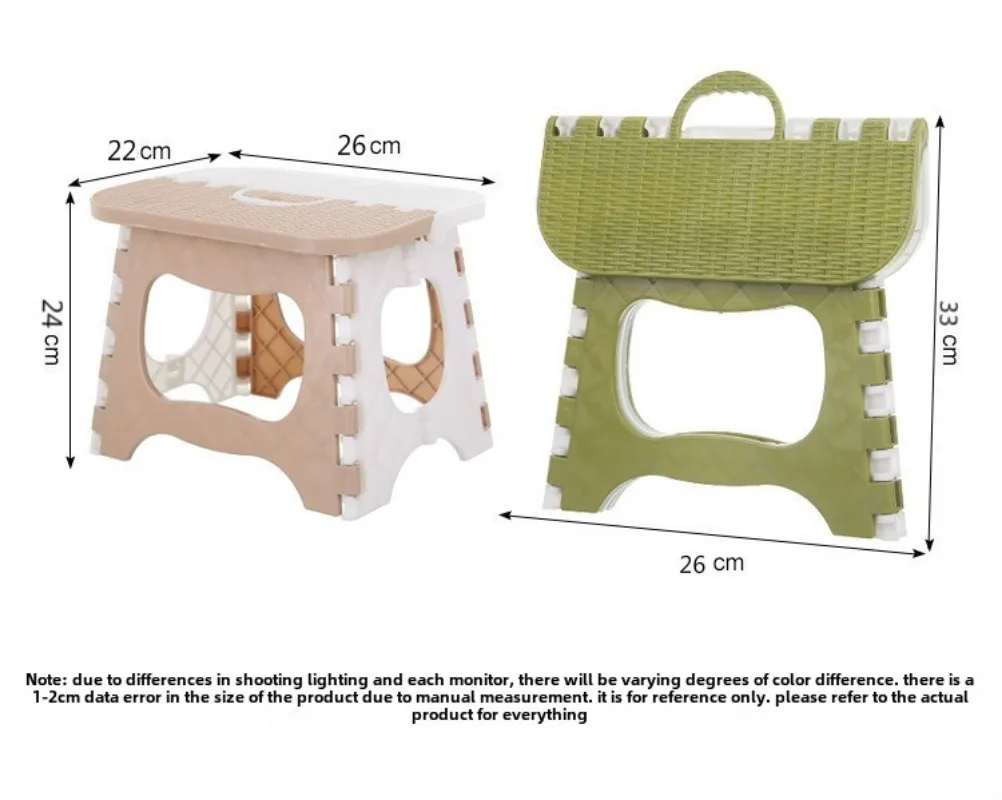 Stall Thickened Plastic Folding Stool, Children's Stool, Light Portable Train Adult Low Stool Space Saving Furniture