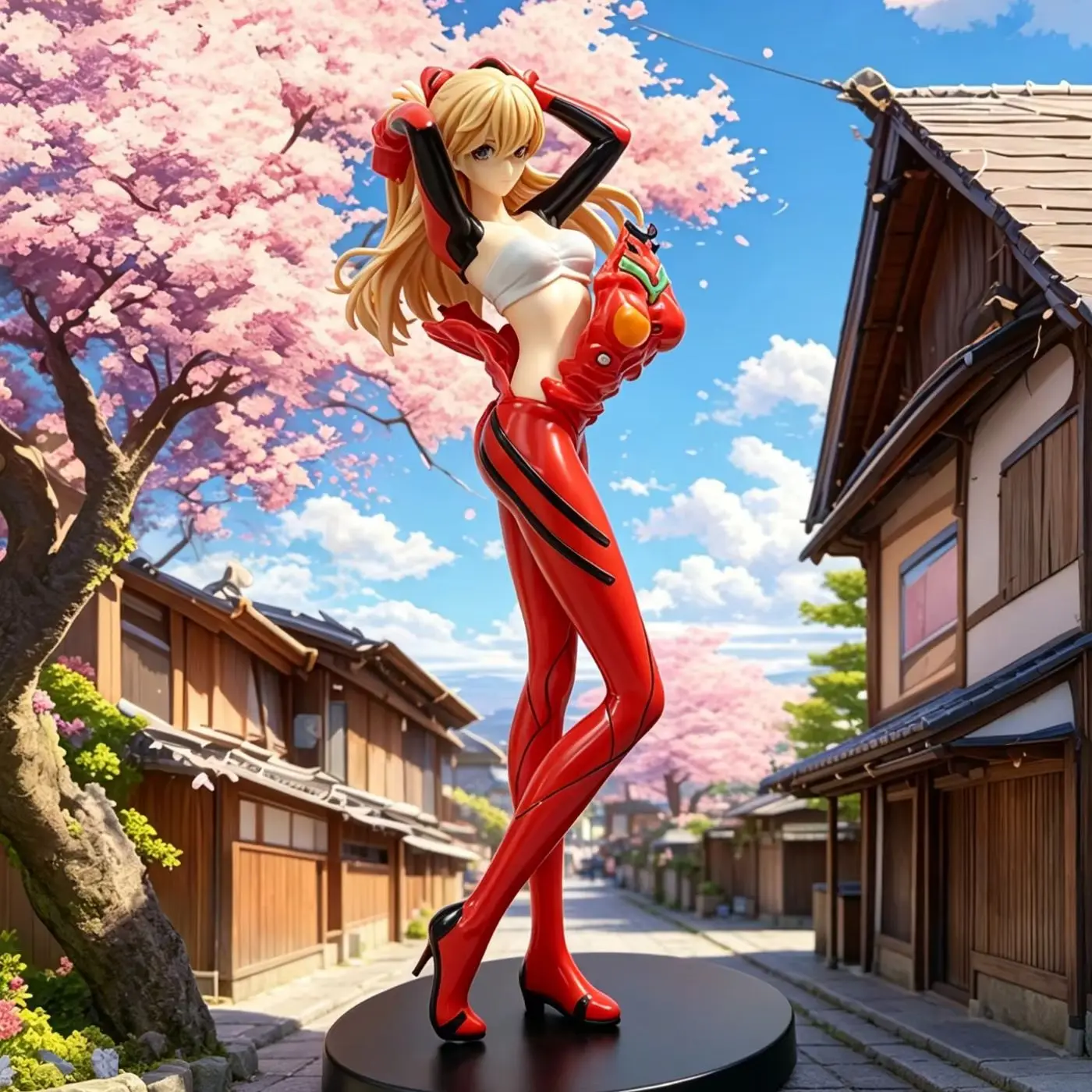 Figurinha de Asuka Shikinami Langley do Neon Genesis Evangelion, Versão do Filme, Ornamento de Mesa
