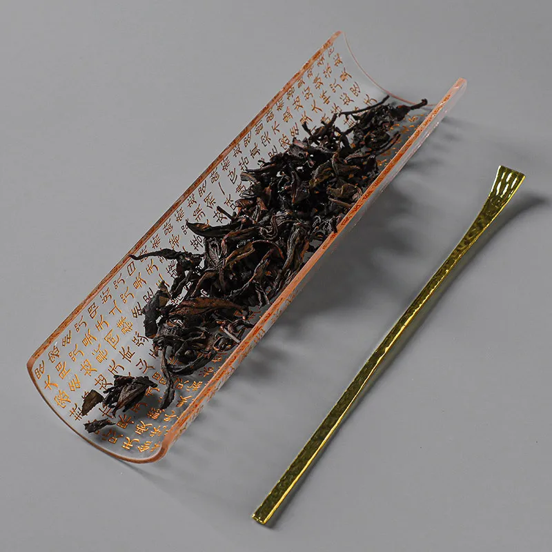 

Tea Spoon Kung Fu Tea Pick Glass Heart Sutra Tea Ceremony Utensils