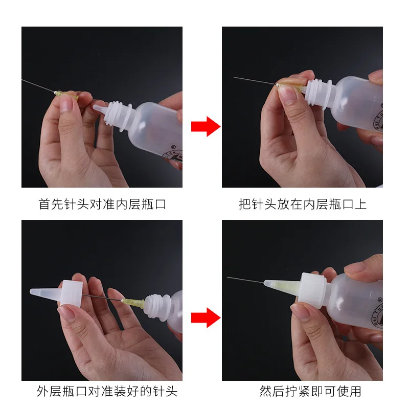 plastic liquid dispenser 50ml Empty Plastic Liquid Bottle With Needle for Rosin Solder Flux Paste Alcohol 502 Glue Dispenser Drop iPhone Repair Tools