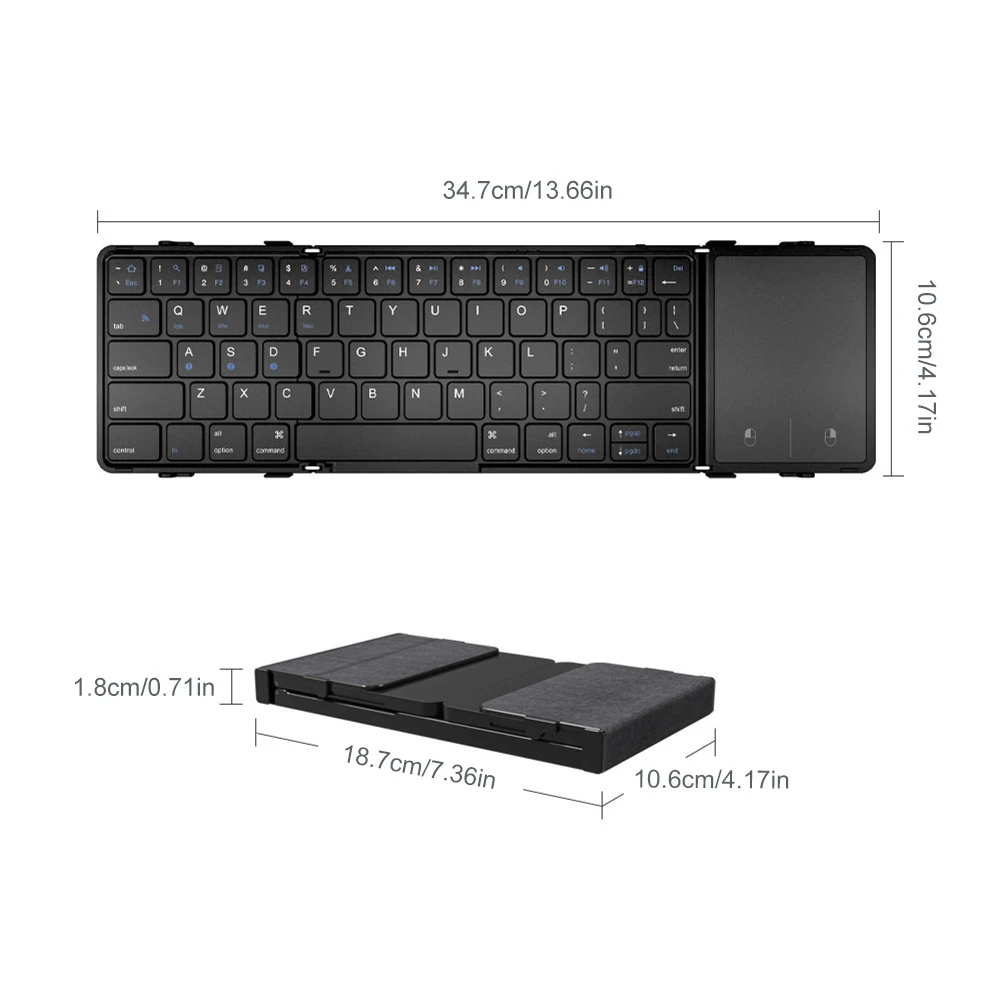 Owlotech K500TV Teclado Bluetooth con Touchpad