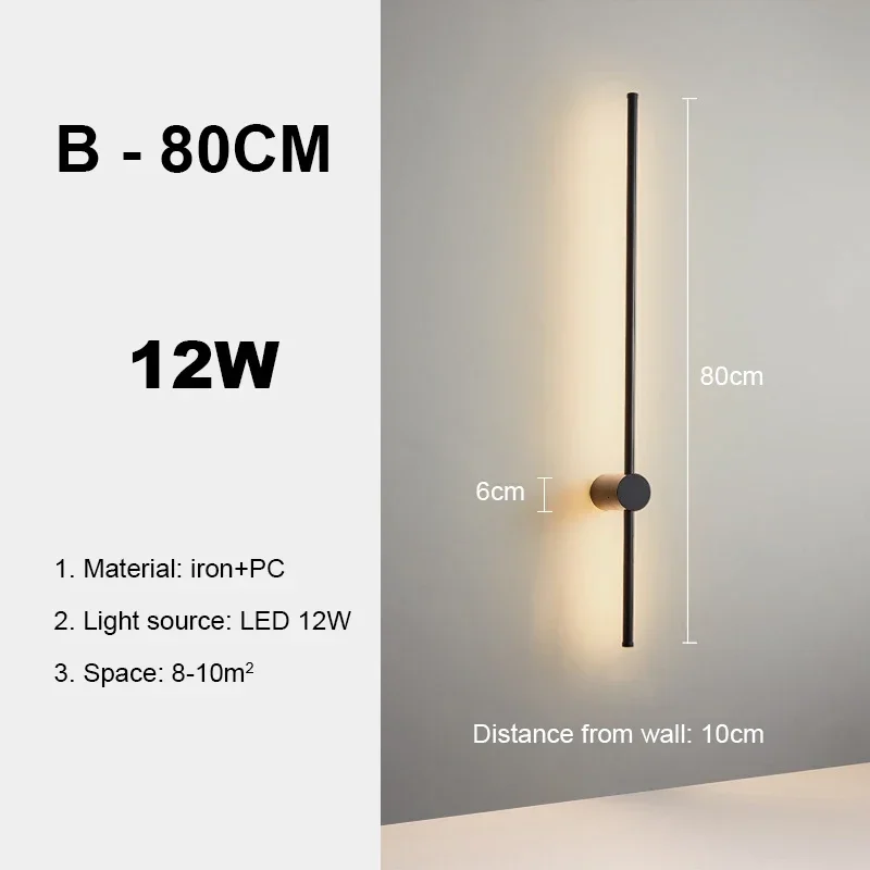 B 80cm Black