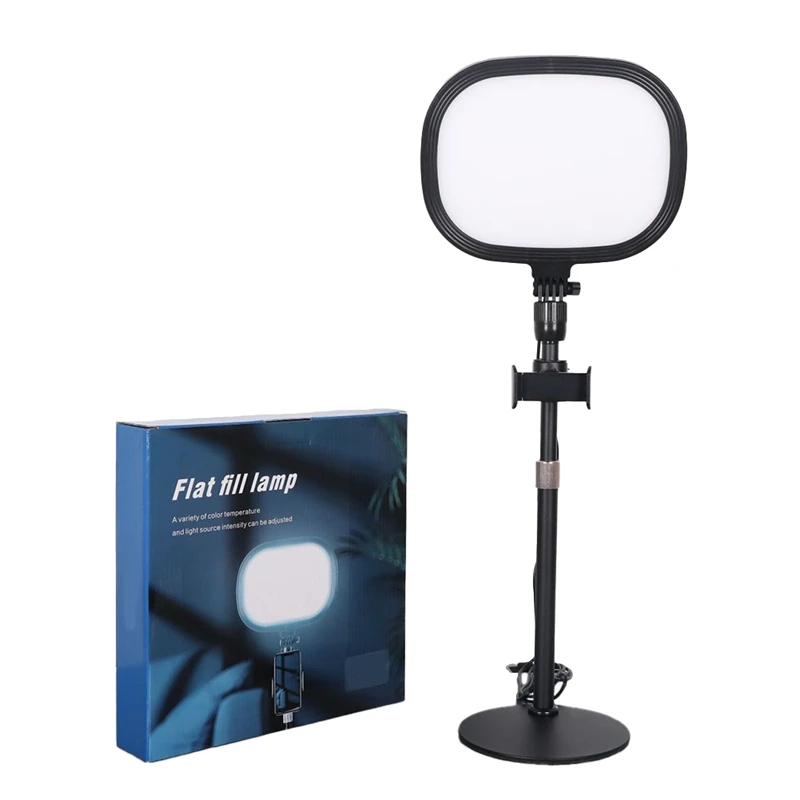 

1Set Desktop LED Panel Light Game Live Light Air Dimmable Photography Studio Lamp LED Fill Light With Phone Holder Extend Stand
