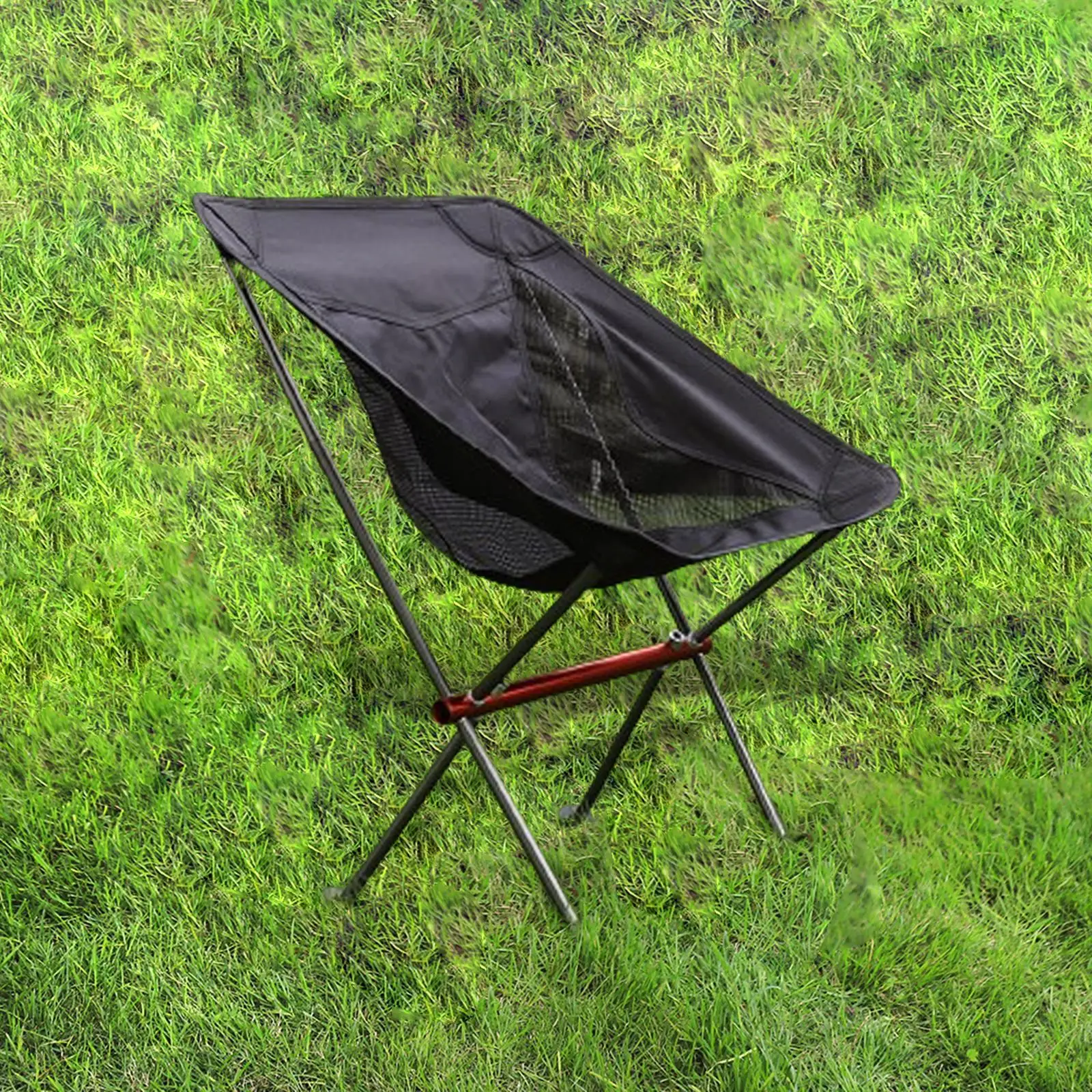 Folding Camping Chair Portable Folding Chair Foldable Aluminum Alloy Structure Outdoor Moon Chair Beach Chair for Picnics BBQ