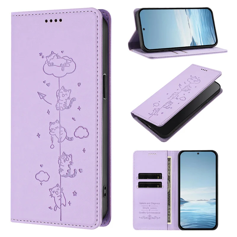Magnetic Leather Flip Stand Wallet Case with Back Cover in Elegant Design