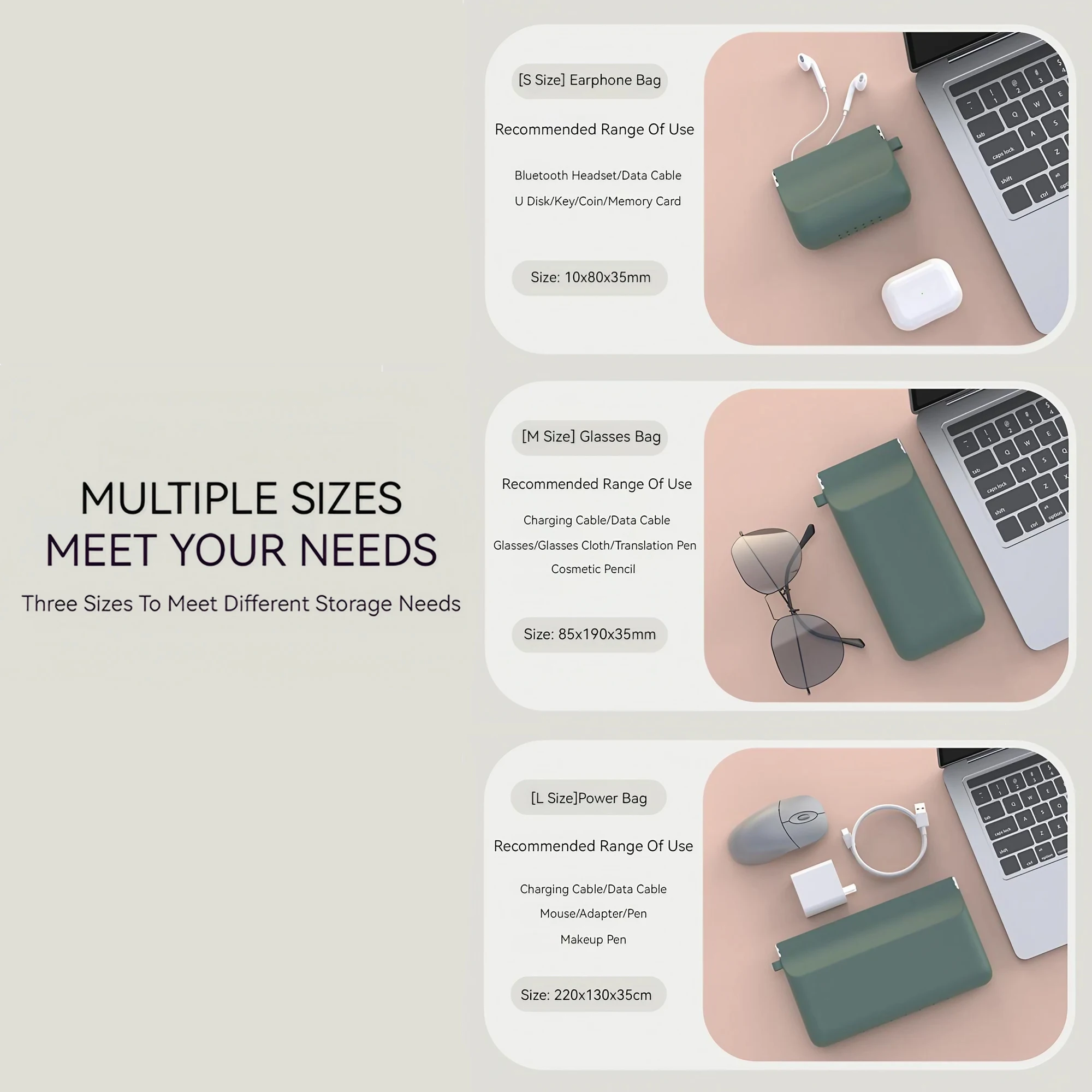 Storage Bag Bag Organizer Storage Organizer 1PC Multi-functional Silicone Available in S M L Sizes