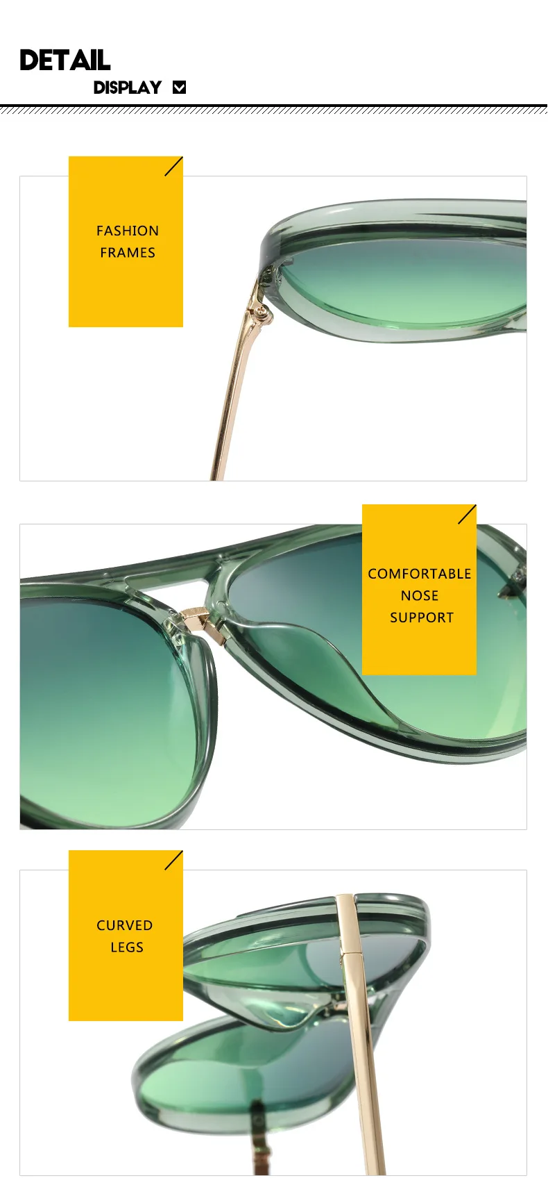 Vintage Übergroße Piloten-Metallsonnenbrille für Damen 2025 Markendesigner-Brille Modische Hochwertige Sonnenbrille UV400 Lentes De Sol – Detail 15
