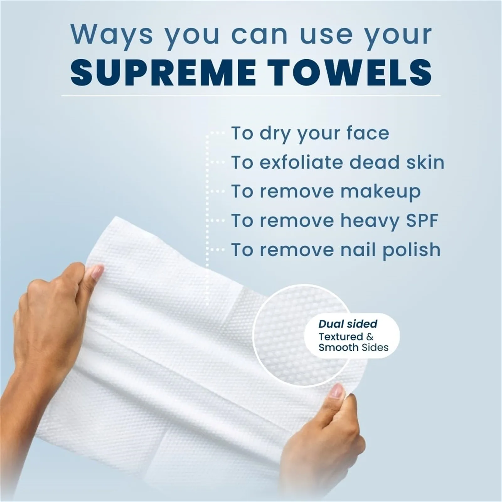 50pcs/box Clean Towels Face Towel Disposable Clinically Tested Face Towelette Facial Makeup Remover Dry Wipes Ultra Soft 6