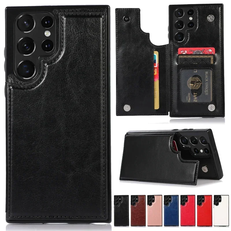 Premium Wallet Double Button Protection Leather Phone Case