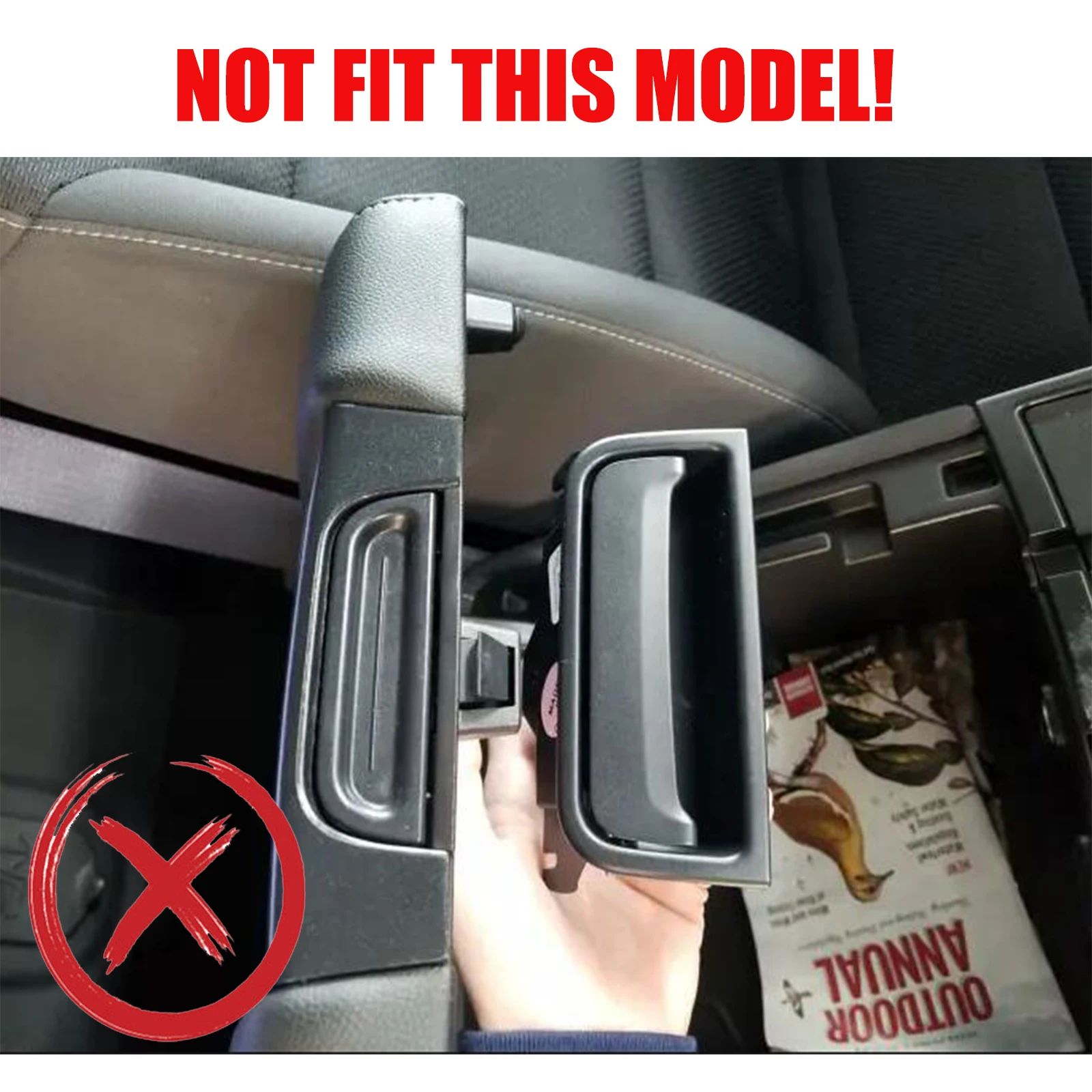 Car Chrome Black Center Console Latch Handle Plate Lid For Chevrolet Suburban Tahoe 2015 2016 2017 - 2020 GMC Yukon Replacement 2