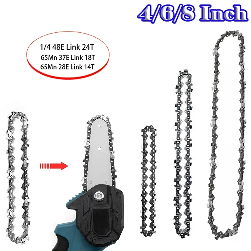 Chainsaw Chain 4 Inch 6Inch 8Inch Chainsaw Chain 1/4".043" 28/37/45/48 DL Semi Chisel Electric Chainsaw Chain Spare Parts Wood Branch Cutting