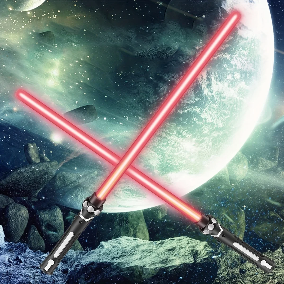 Two-in-one Long Sword Combination Laser Sword War Light Toy Transparent Toy Flash Stick Boys and Girls Plastic