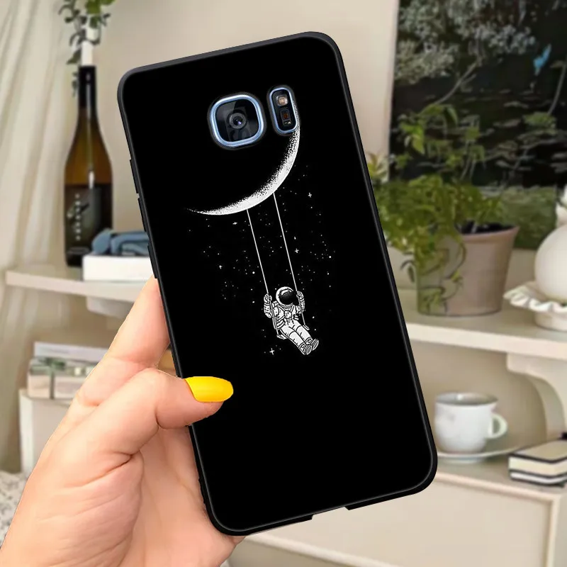 Cute Letters Soft Silicone Phone Case Cover - For Samsung Galaxy S7 Edge