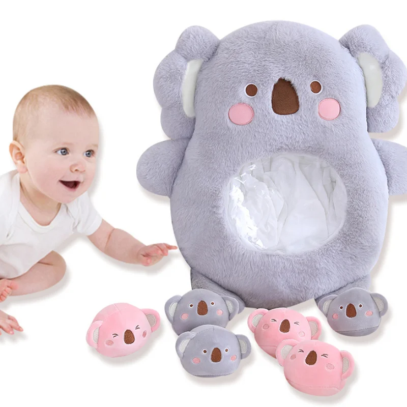 

40*50CM A Bag Of Koala Bear Plush Toys Including 6pcs Koala Balls Plush Rabbit Dinosaur Stuffed Snack Pillow Baby Kids Gifts