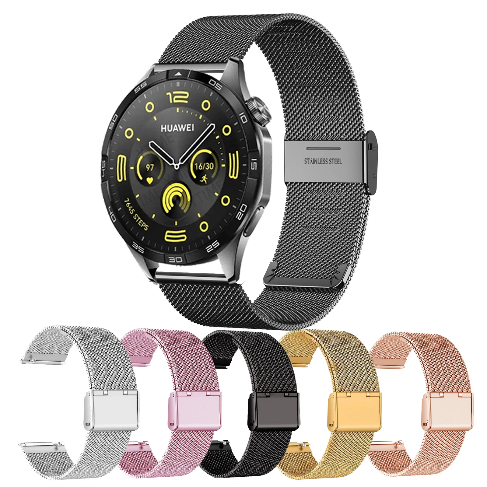 Stainless Steel Watch Strap – Premium Metal Wristband Bracelet Accessories