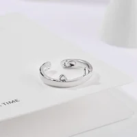 Cute Pink Enamel Cat Ear Kitten Claw Print Opening Rings For Women Girls Fashion Silver Color Animal Finger Ring Party Jewelry - Image 2