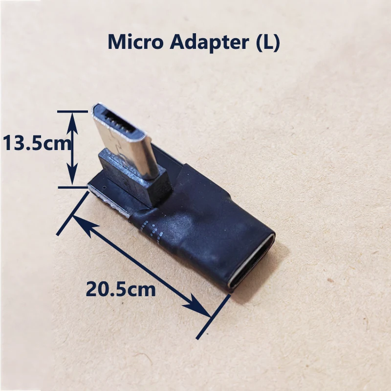Right-Angle Micro USB Adapter Kit for Charging & Data Transfer in Compact Spaces