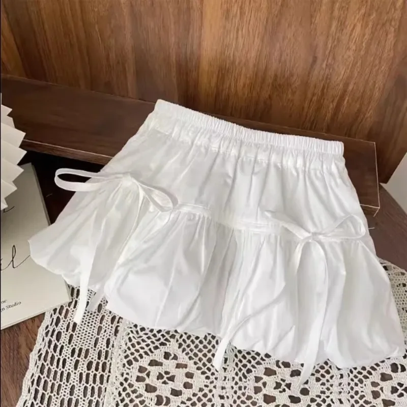 Children Skirts Girl's Flower Bud Half Body Skirt Summer Trendy Children's Sweet and Cute Bow Short Skirt