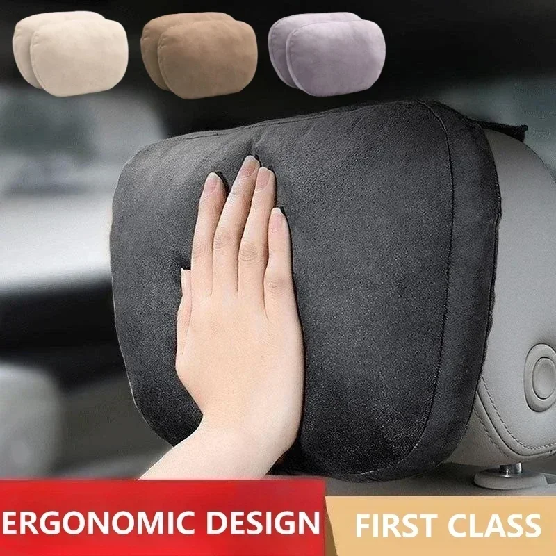 Car Headrest High-Quality Car Headrest Neck Support Seat Maybach Design S Class Soft Universal Adjustable Car Pillow Neck Rest Cushion