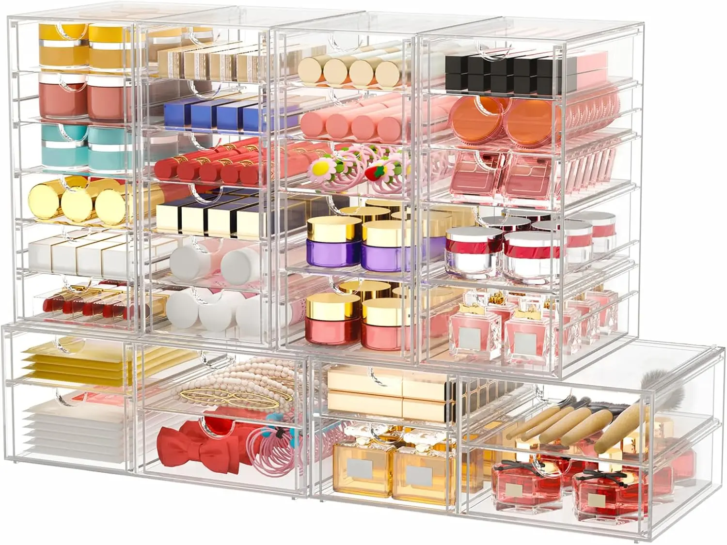 30 Drawer Clear Acrylic Makeup Organizer Storage System