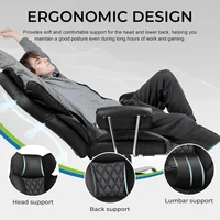 Gaming Chair,Office Chair with Pocket Spring Lumbar Support, Computer Chair with Outward Fixed Soft Armrests and Footrest 1