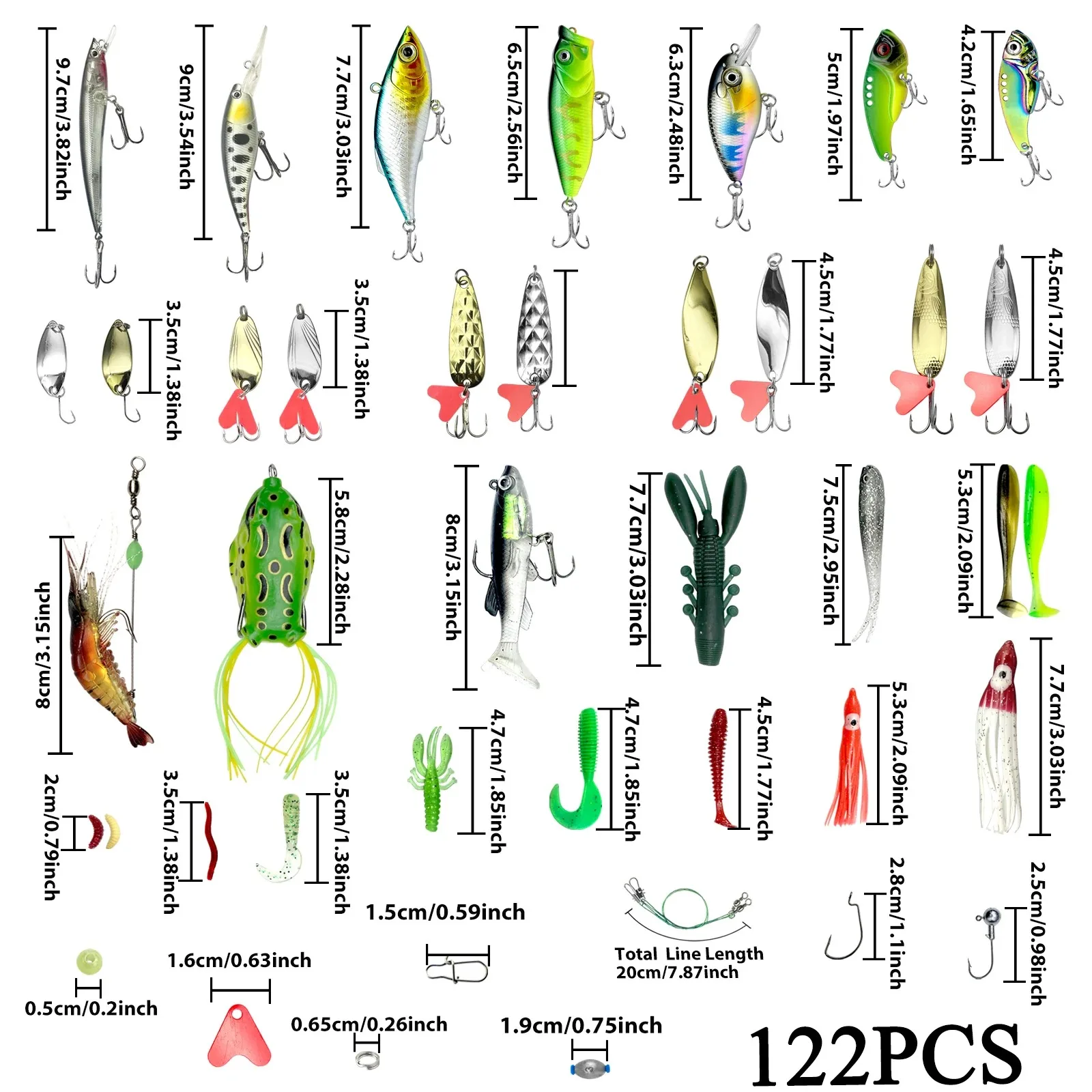 409/239/193/133/83pcs Fishing Lures Kit for Topwater Bait Rigs Tackle Kit for Bass Trout Salmon Fishing Accessories