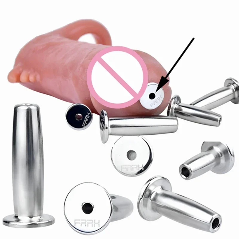 Urethral Dilator Silicone Urethral Dilator Hollow Urethra Catheter Stainless Steel Male Penis Urinary Plug Sex Toy Adult Products Urethra Stimulate Dilator