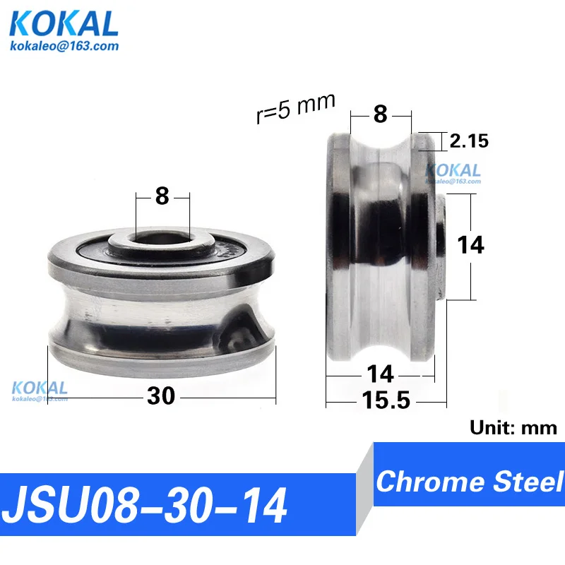 high quality 10PCS/lot metal ball bearing roller with U groove guide wire track pulley rail bearing wheel U type