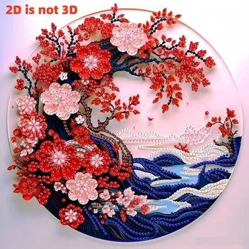 5D DIY Diamond Painting Flower Kit Pink Flower Decoration DIY Alien Diamond Mosaic Art Gift Crafts Wall Home Decoration 1