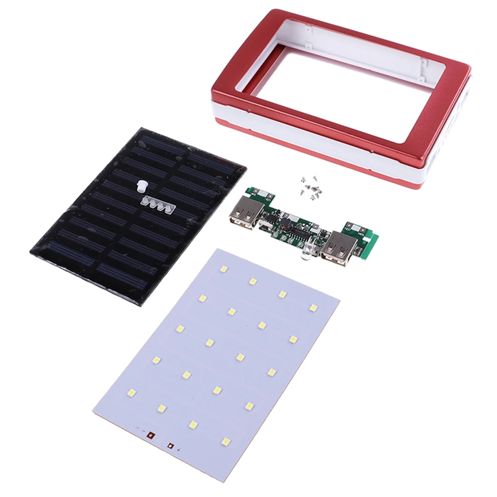 Portable Dual USB LED PCBA Circuit Board Solar Power Panel Home DIY Solar Panel Bank 18650 Battery DIY Home Charger portable solar charger