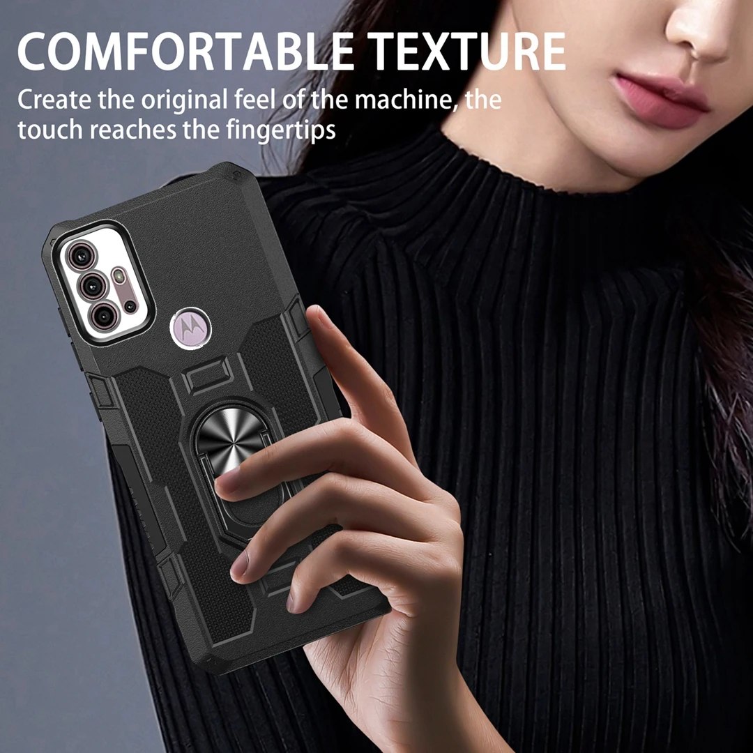 Shockproof Armor Phone Case with Camera Protection and Ring Cover
