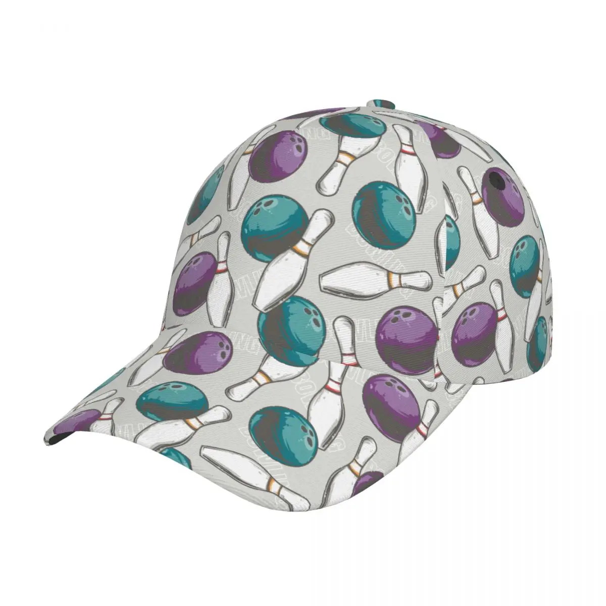 

Pins And Bowling Balls Golf Hat Outfit Classic Headwear Unisex Style Daily Summer