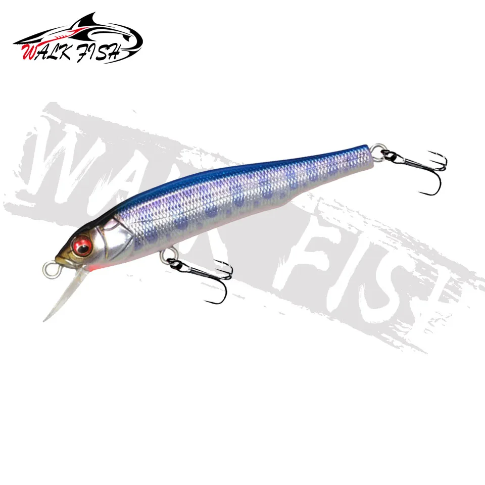 Slow Sinking Minnow Fishing Lures 70mm 5g Wobblers Freshwater